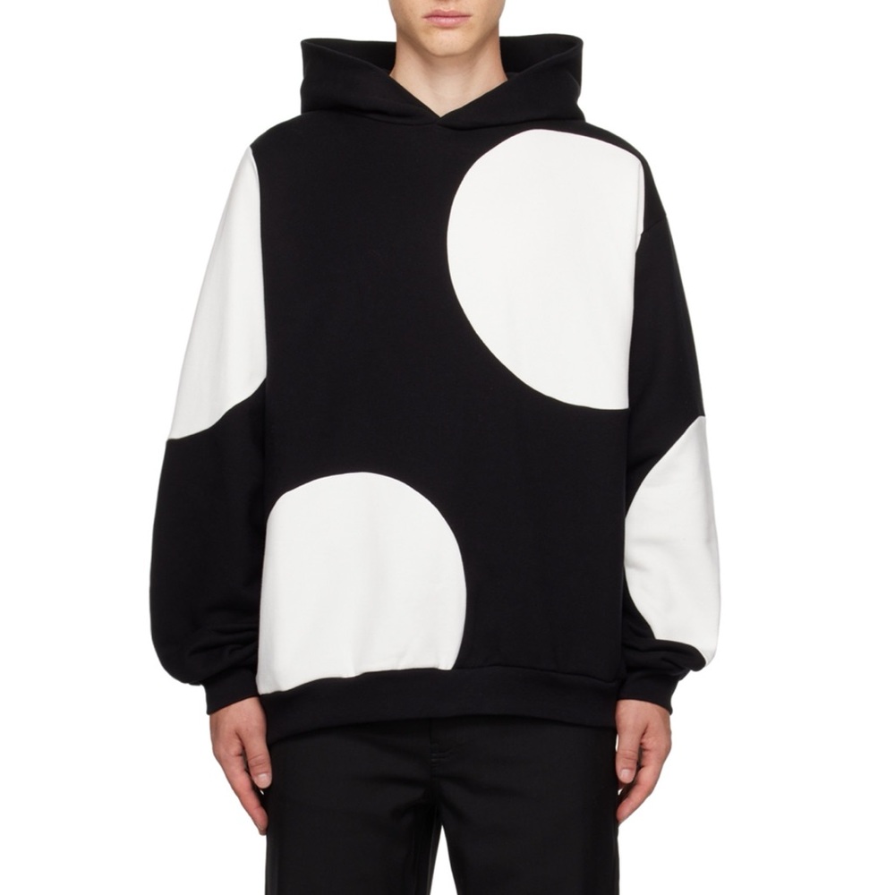 MARNI Embroidered Hoodie in Black & White Size EU 50 / L New w/Tag Retail $995